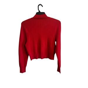Abercrombie and Fitch Women's Red Mock Neck Sweater - Size Large